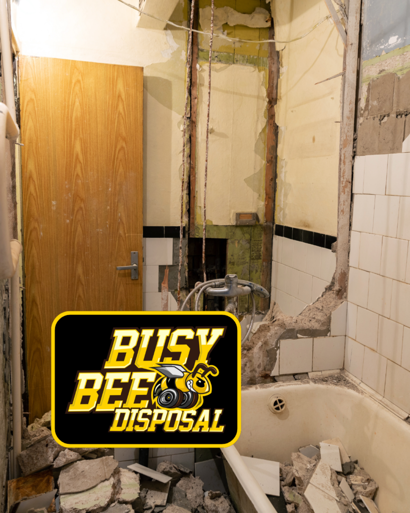 demolition in bathroom